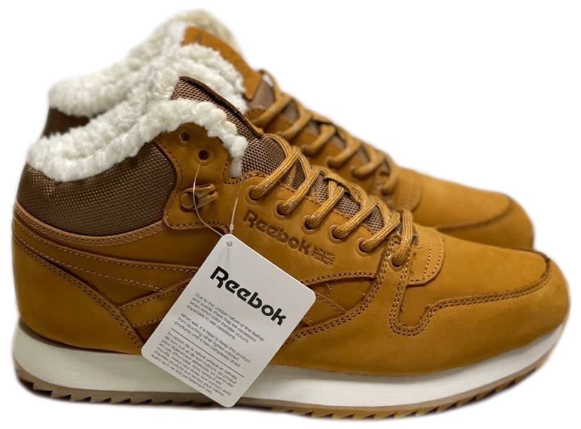 Reebok Classic, бежевый, нубук, мужские, зимние